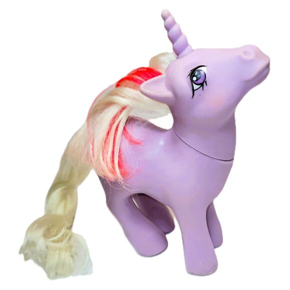 1984 Vintage My Little Pony G1 Unicorn "Powder" Hasbro Glitter Snowflakes - Picture 6 of 7